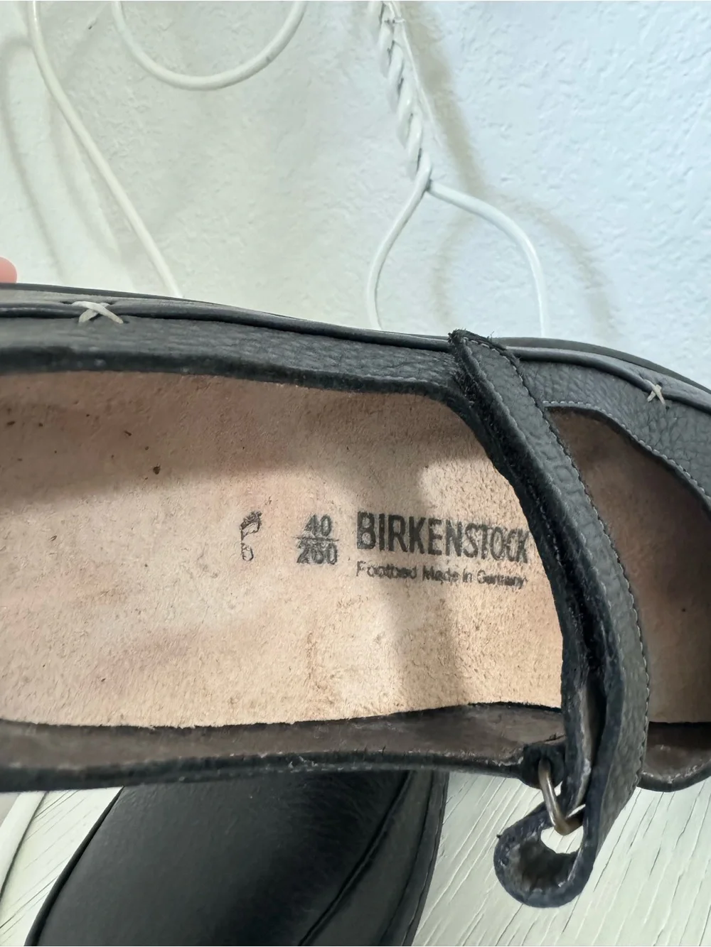 Birkenstock Iona Mary Jane Slip On Shoes Black Leather Women’s Size EU 40